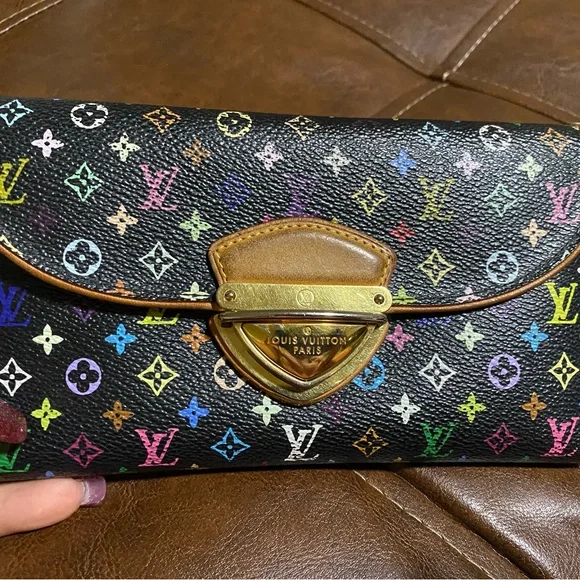 Louis Vuitton Murakami Eugenie Multicolor Trifold Long Wallet Pink - Picture 9 of 16